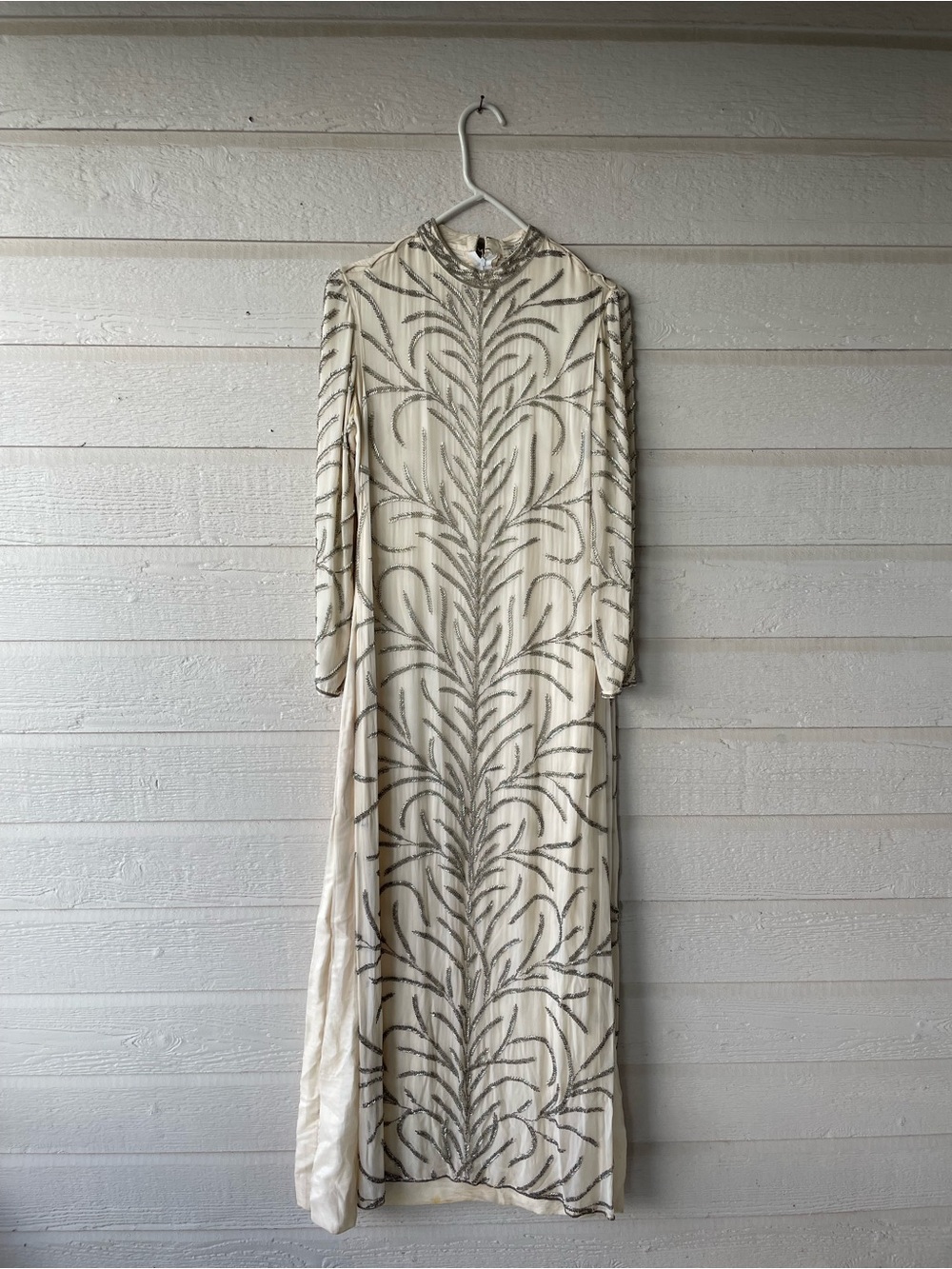 VTG Saz by Surjit Adarsh Gill Beaded Sheath Dress House of Arts Size 12 Sleeves